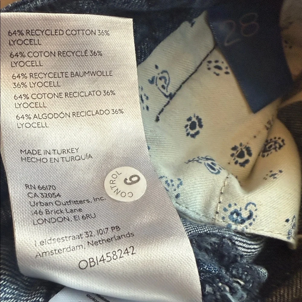 Anthropologie Blue Floral Denim Shorts - Picture 5 of 5